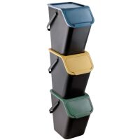 Zestaw 3 pojemników do segregacji odpadów Practic Bini 25L