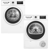 Zestaw AGD Bosch Serie 4 Pralka WAN2415GPL 8kg + Suszarka WTH8627GPL 8kg