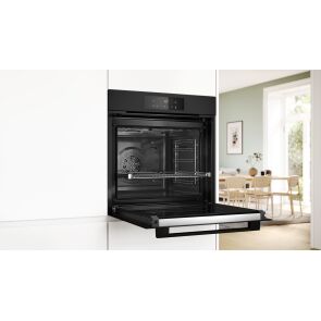 piekarnik elektryczny bosch serie 4 hba572em3 otwarty z akcesoriami