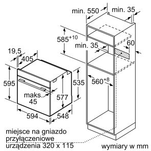 piekarnik elektryczny siemens iq700 hb736g1b1 rysunek techniczny 3
