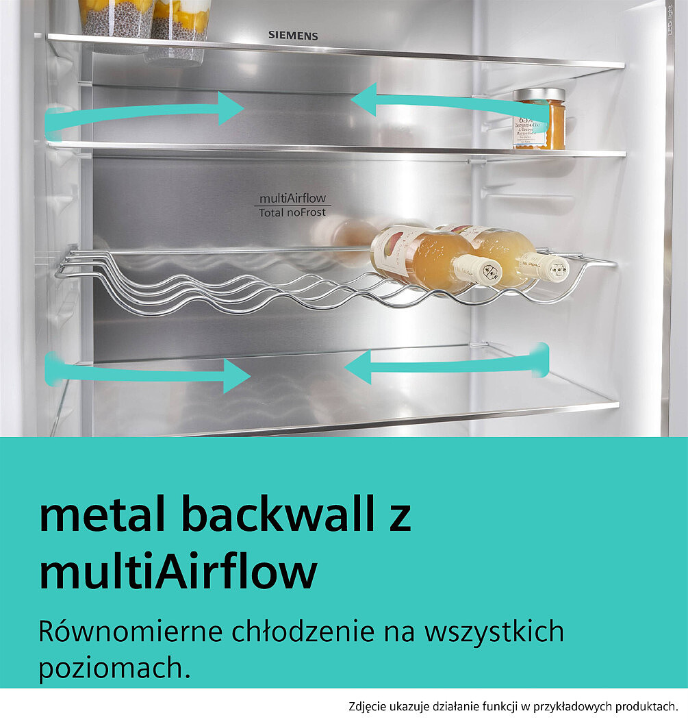 lodowka siemens iq500 kg39naxag metal backwall z multiairflow 5