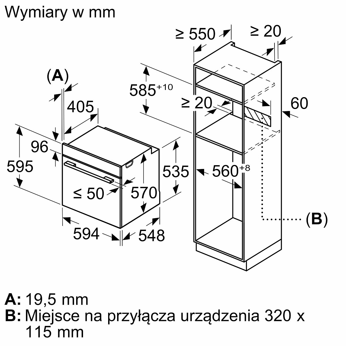 piekarnik parowy siemens iq300 hr232geb3 rysunek techniczny 3